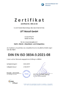 Image - Download Zertifikat Qualität DIN EN ISO 3834