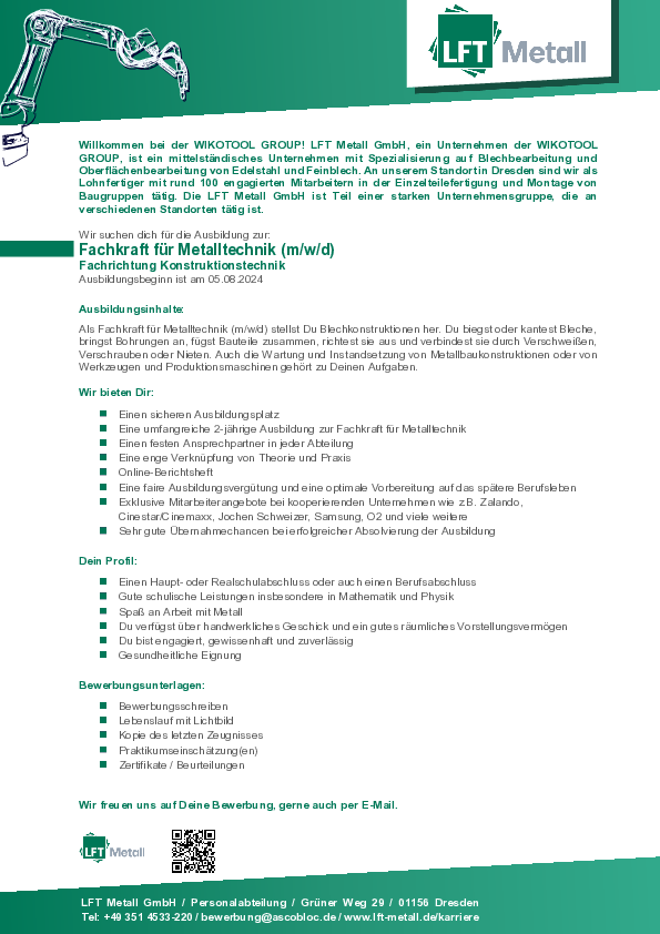 Image - Download Ausbildung Fachkraft für Metalltechnik