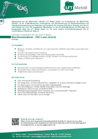 Image - Download Stellenausschreibung in der Produktion als CNC Laserbediener 