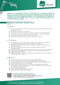 Image - Download Stellenausschreibung in der Verwaltung als Mitarbeiter im technischen Vertrieb 