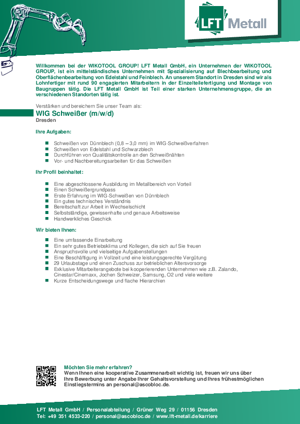 Image - Download Stellenausschreibung in der Produktion als Schweißer 